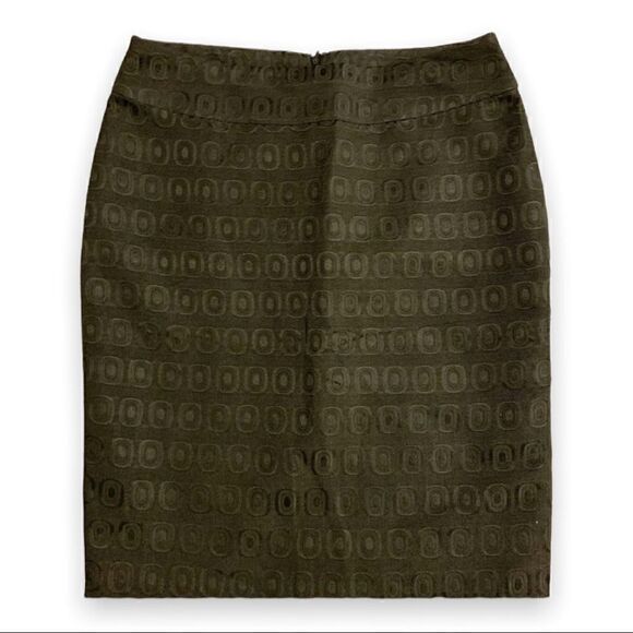Cynthia Rowley Women’s Skirt Size 4 Classic Pencil Black Textured Print - Picture 1 of 6